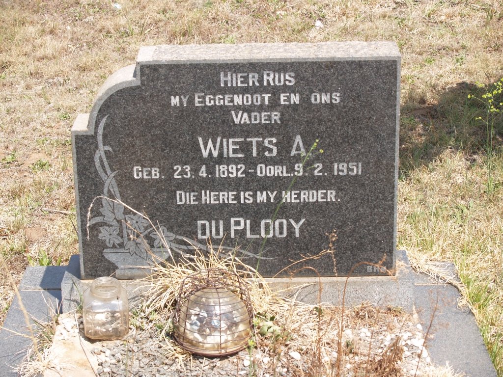 PLOOY Wiets A., du 1892-1951