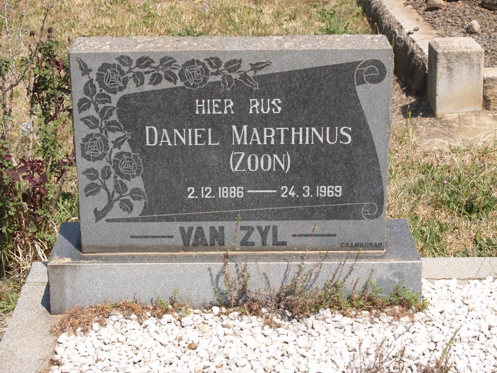 ZYL Daniel Marthinus, van 1886-1969