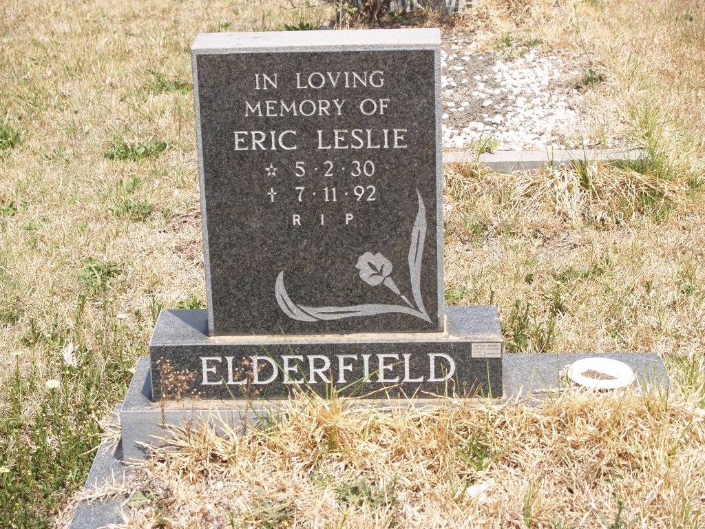ELDERFIELD Eric Leslie 1930-1992