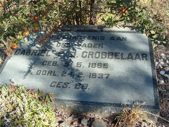 GROBBELAAR Gabriel F.J. 1865-1937