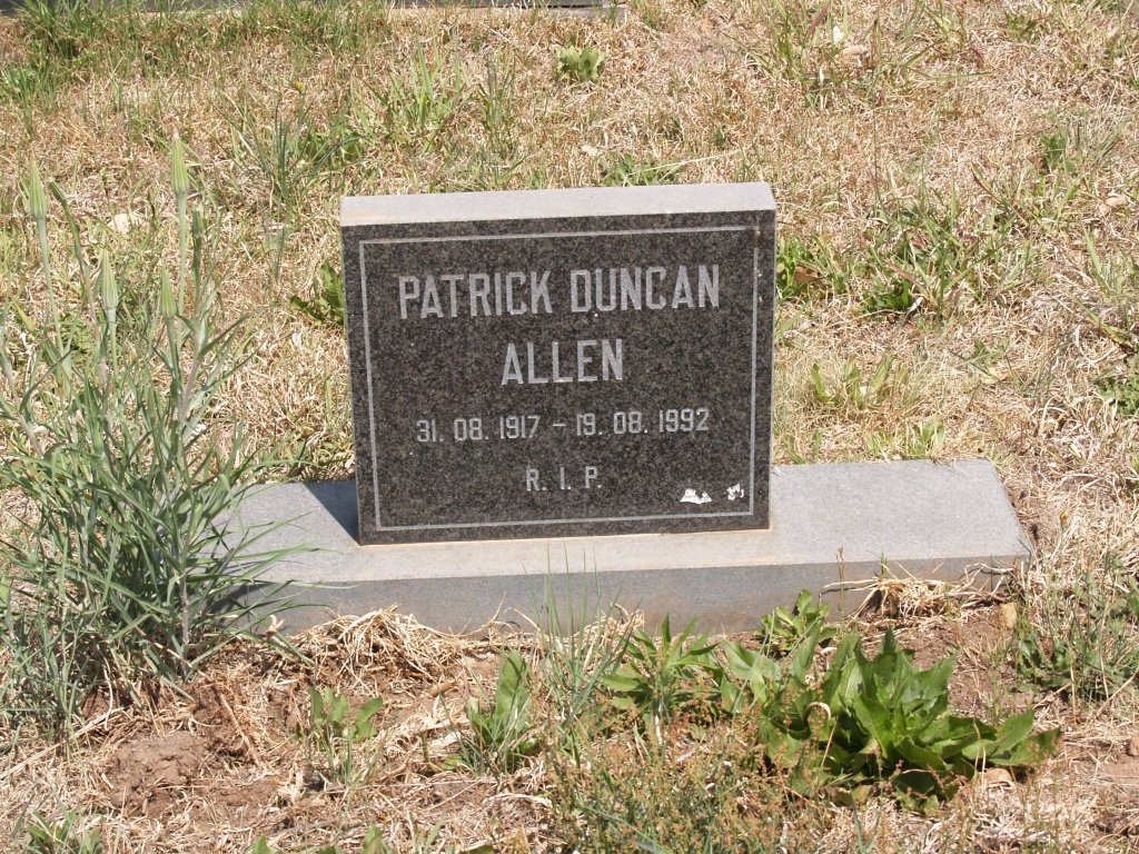 ALLEN Patrick Duncan 1917-1992
