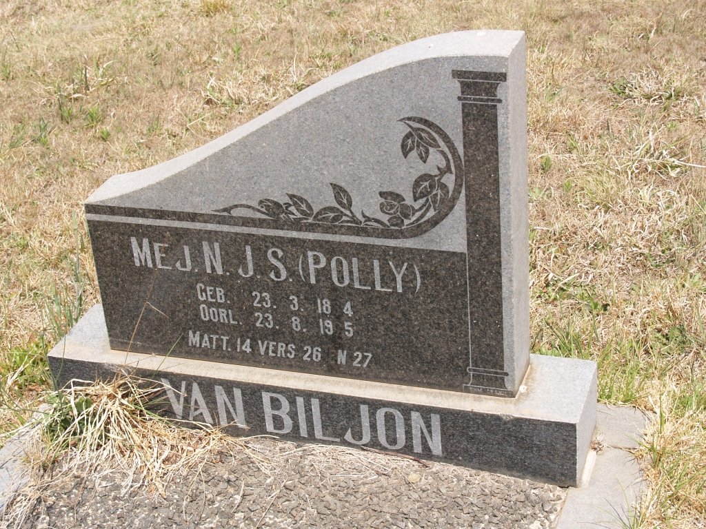 BILJON N.J.S., van 18?4-19?5