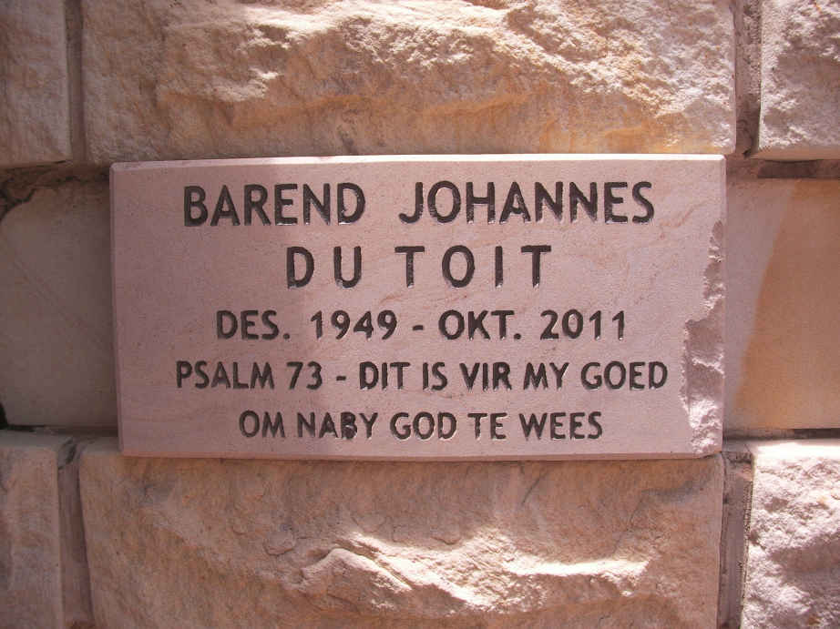 TOIT Barend Johannes, du 1949-2011