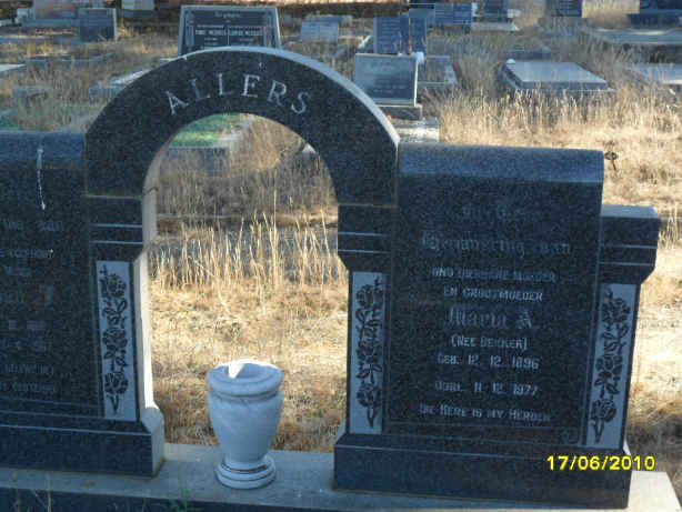 ALLERS Maria A. nee BEKKER 1896-1977