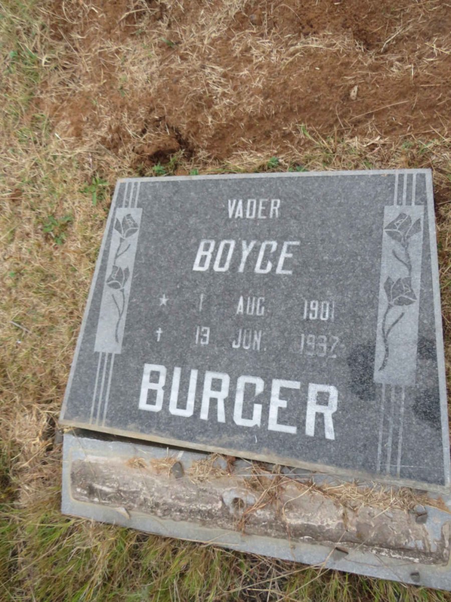 BURGER Boyce 1901-19?2