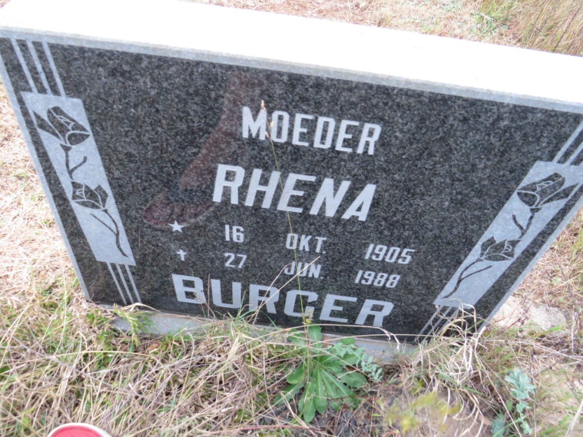 BURGER Rhena 1905-1988