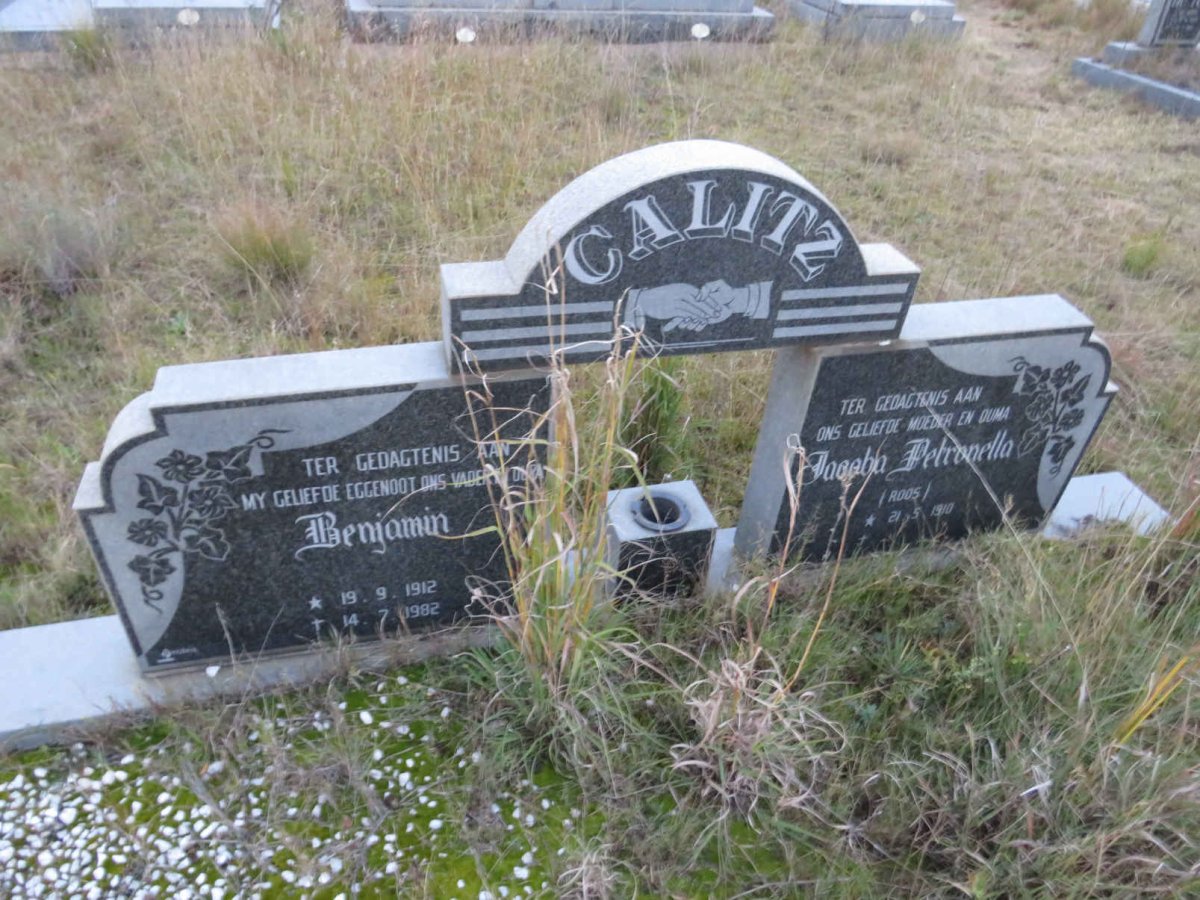 CALITZ Benjamin 1912-1982 & Jacoba Petronella ROOS 1910-