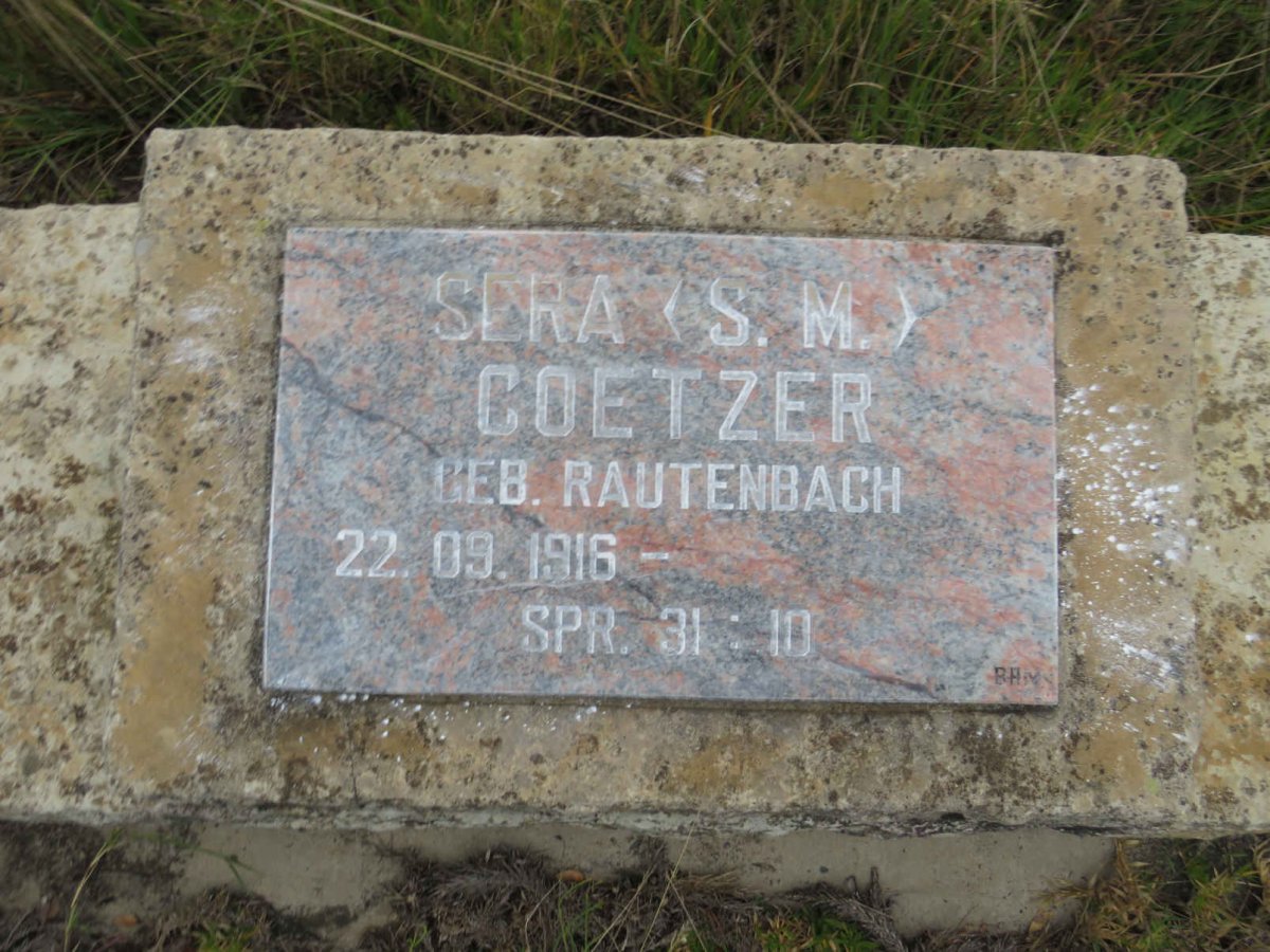 COETZER S.M. nee RAUTENBACH 1916-