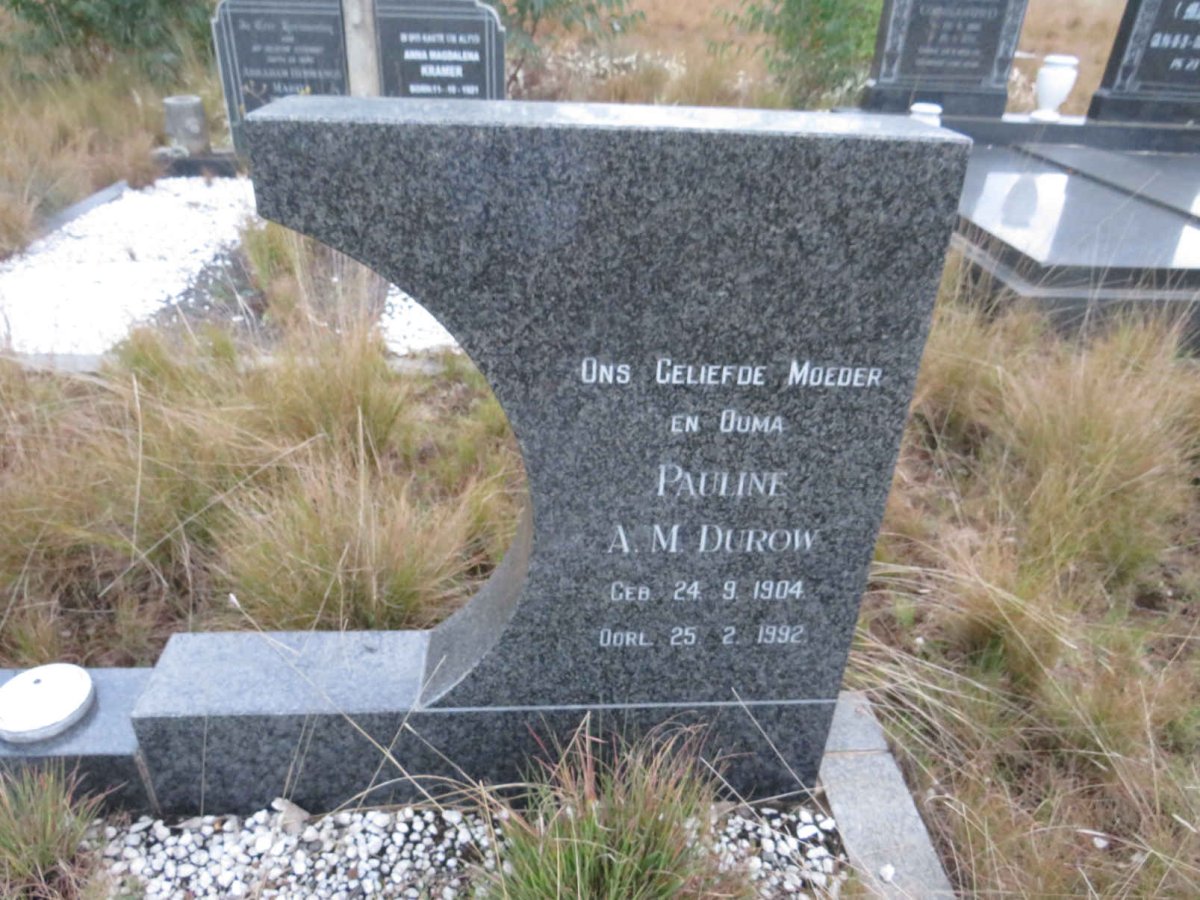 DUROW Pauline A.M. 1904-1992