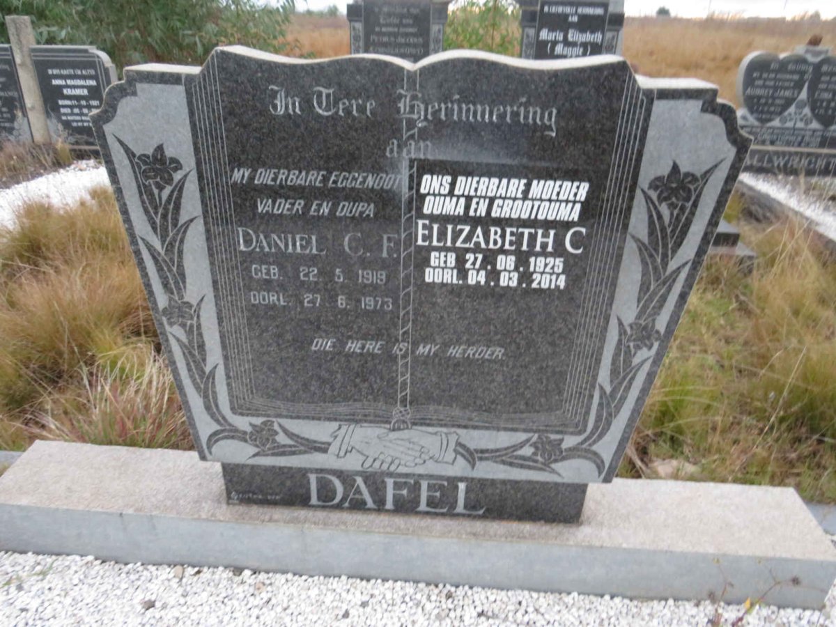 DAFEL Daniel C.F. 1919-1973 &amp; Elizabeth C. 1925-2014