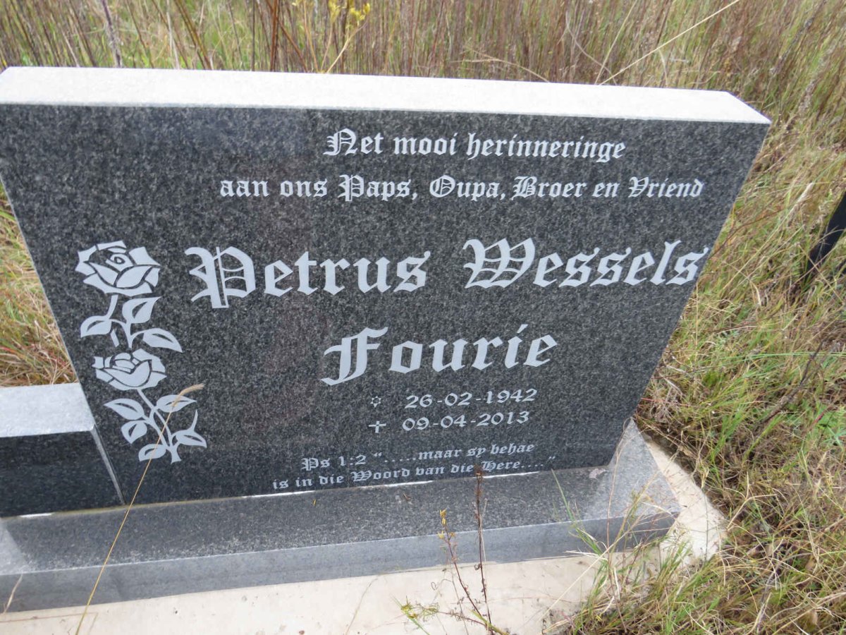 FOURIE Petrus Wessels 1942-2013