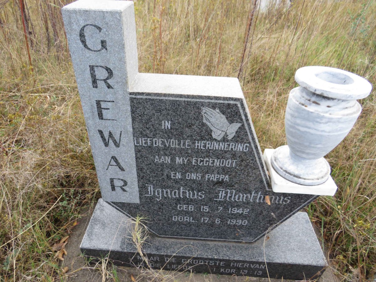 GREWAR Ignatius Marthinus 1942-1990