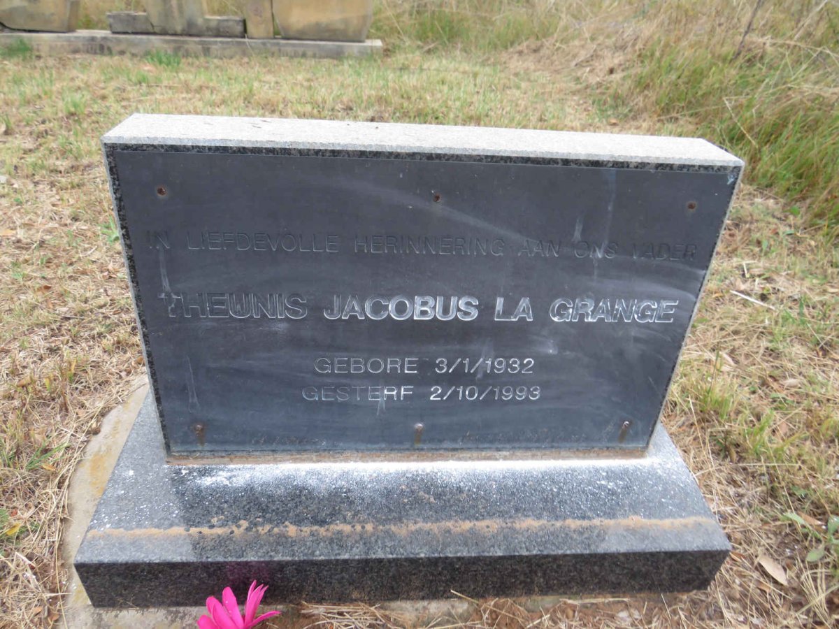 GRANGE Theunis Jacobus, la 1932-1993
