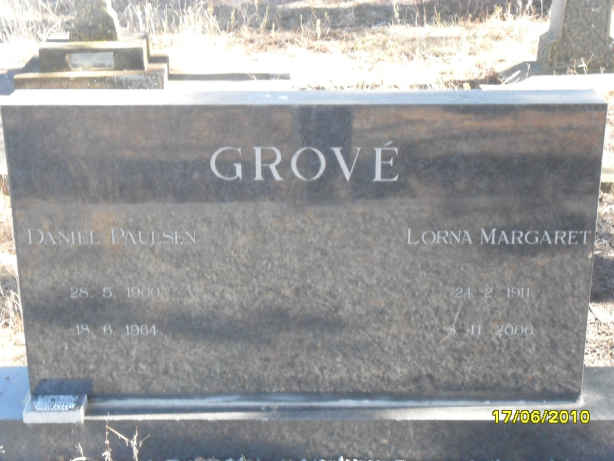 GROVÉ Daniel Paulsen 1900-1984 &amp; Lorna Margaret 1911-2000