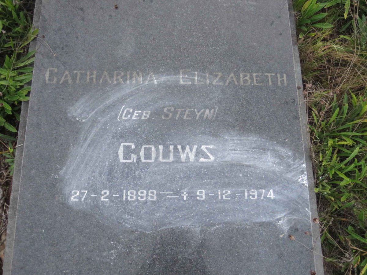 GOUWS Catharina Elizabeth nee STEYN 1898-1974