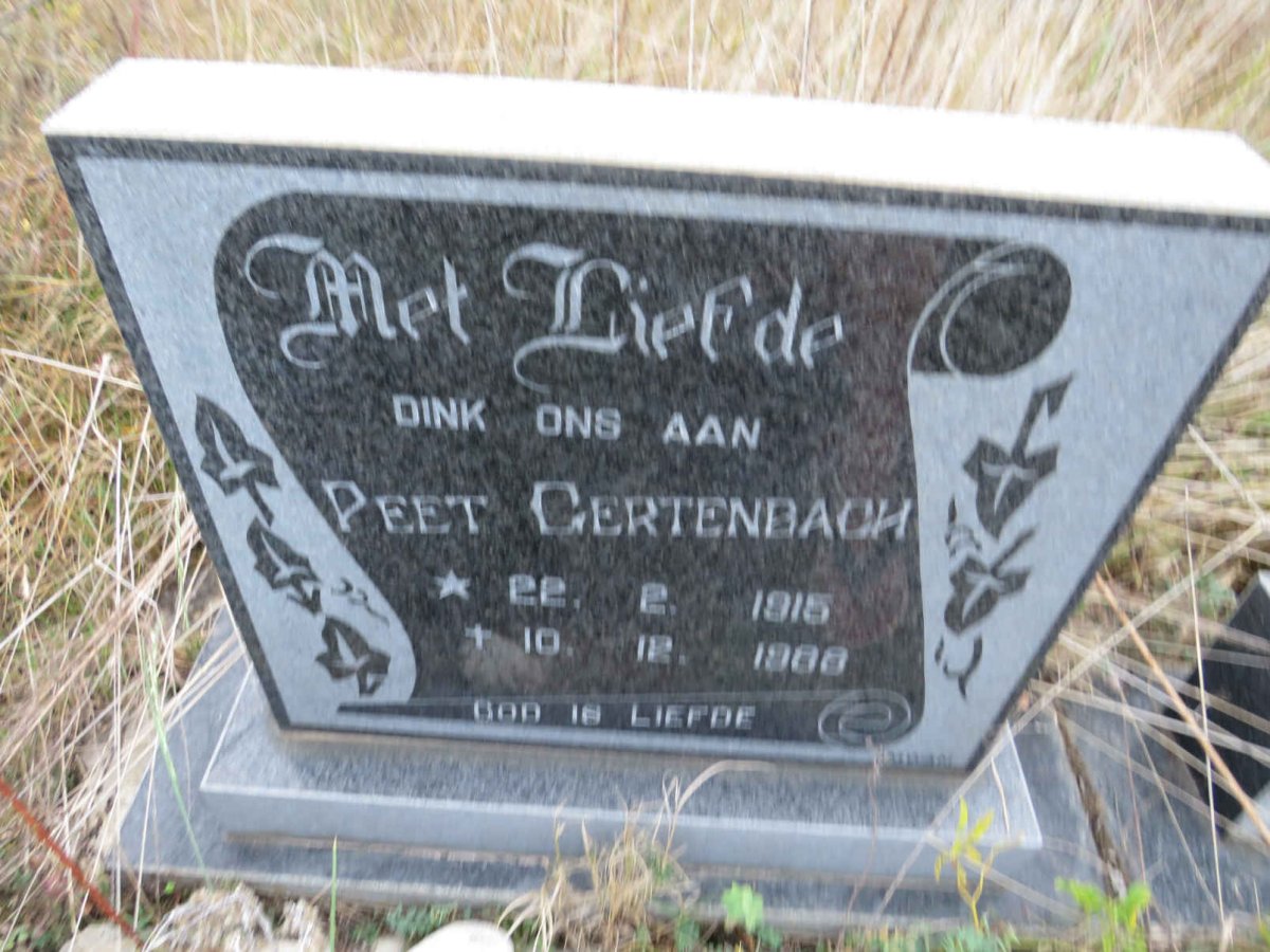 GERTENBACH Peet 1915-19??