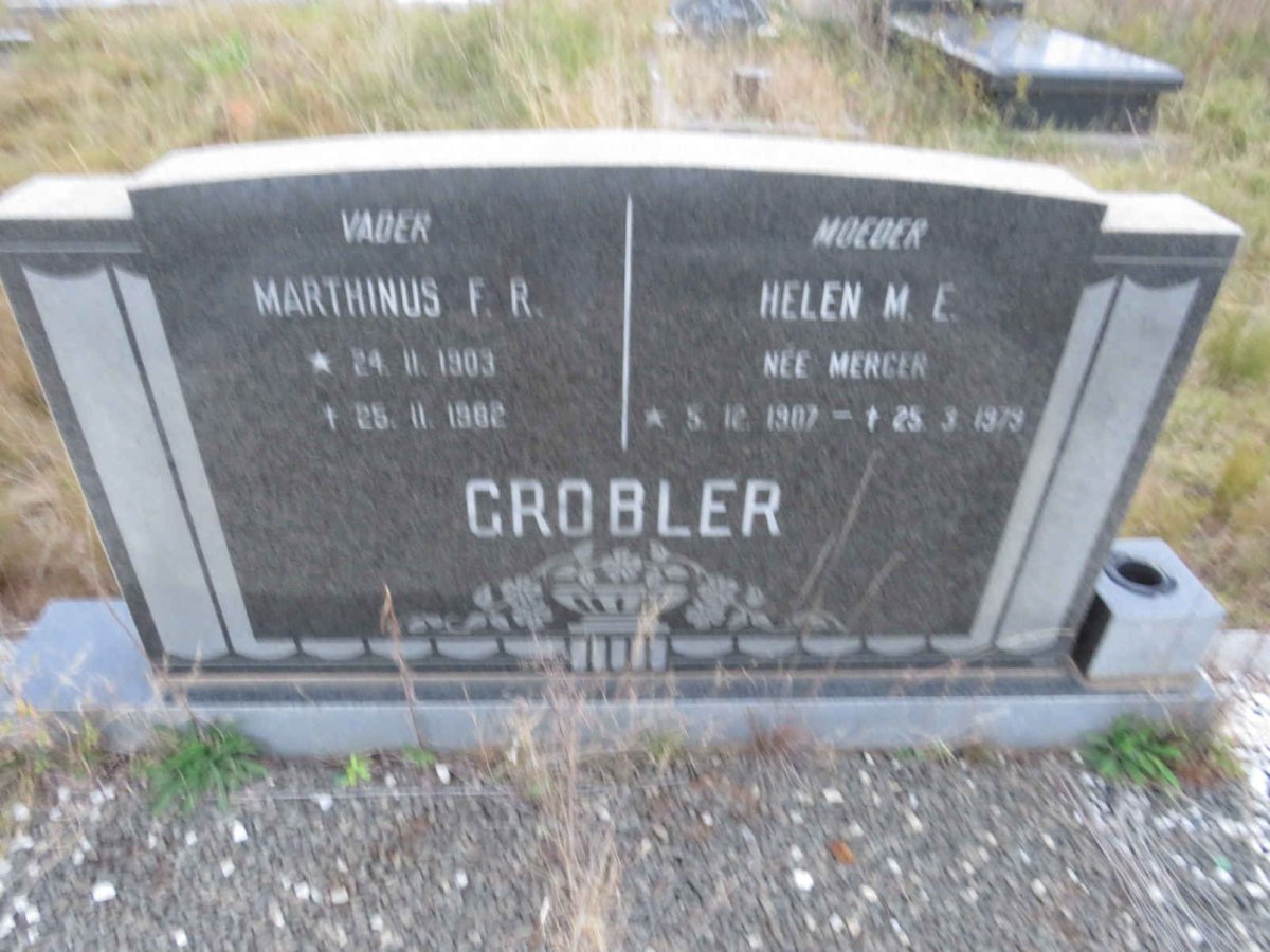 GROBLER Marthinus F.R. 1903-19?2 & Helen M.E. MERCER 1907-1979
