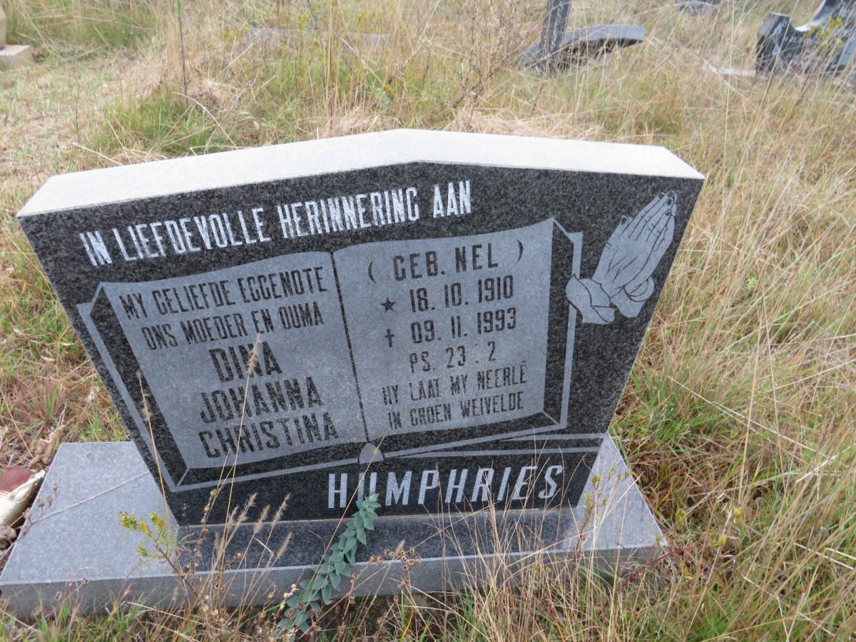 HUMPHRIES Dina Johanna Christina nee NEL 1910-1993