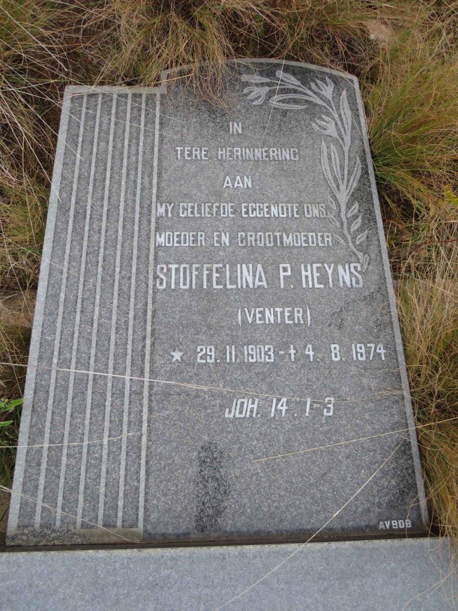 HEYNS Stoffelina P. nee VENTER 1903-1974