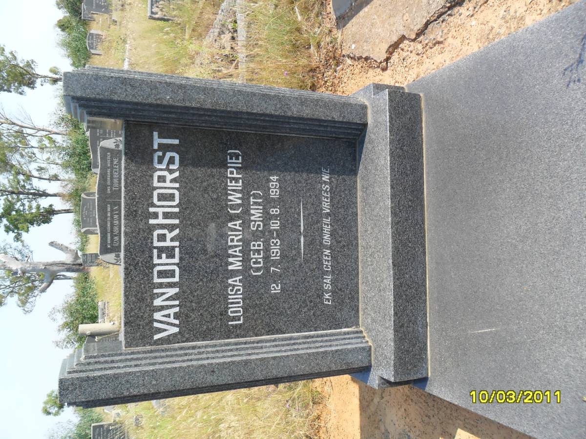HORST Louisa Maria, van der nee SMIT 1913-1994