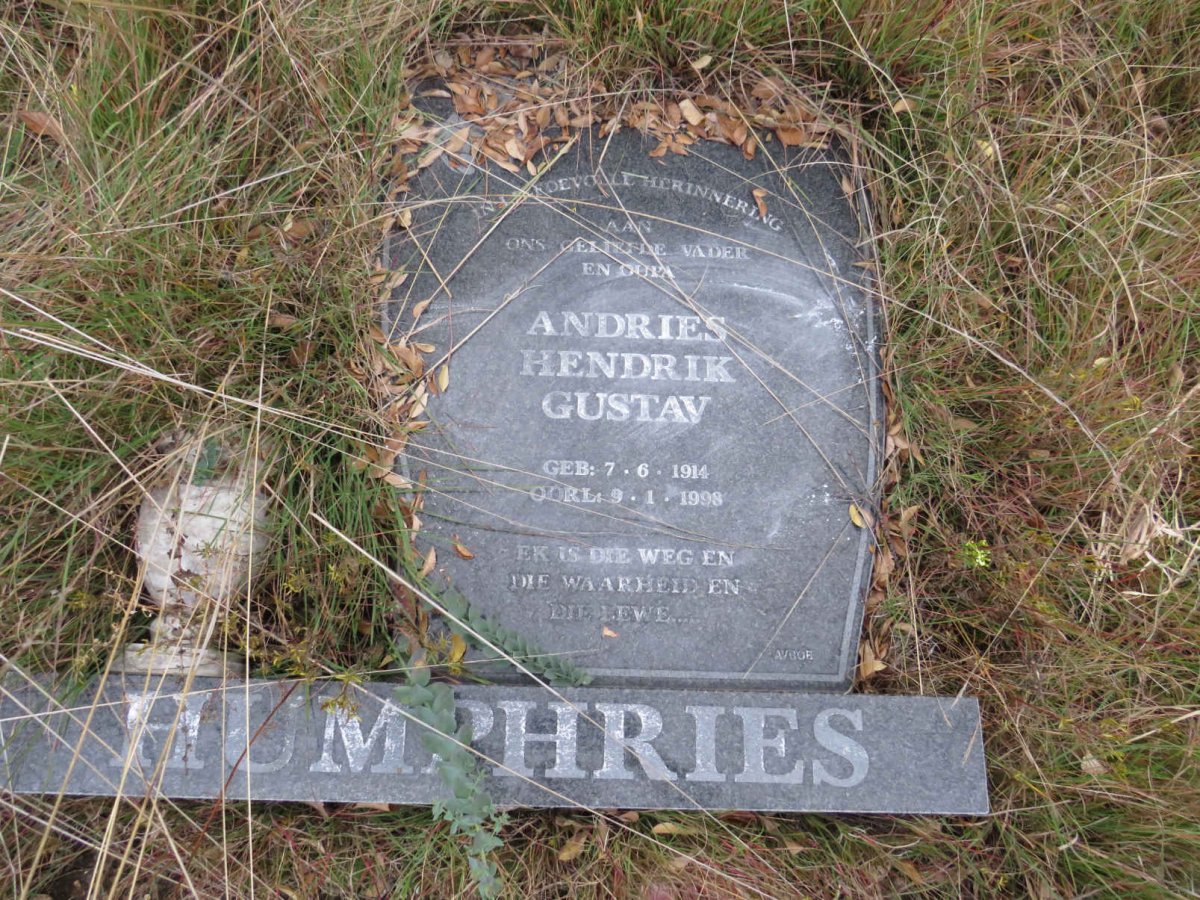 HUMPHRIES Andries Hendrik Gustav 1914-1998