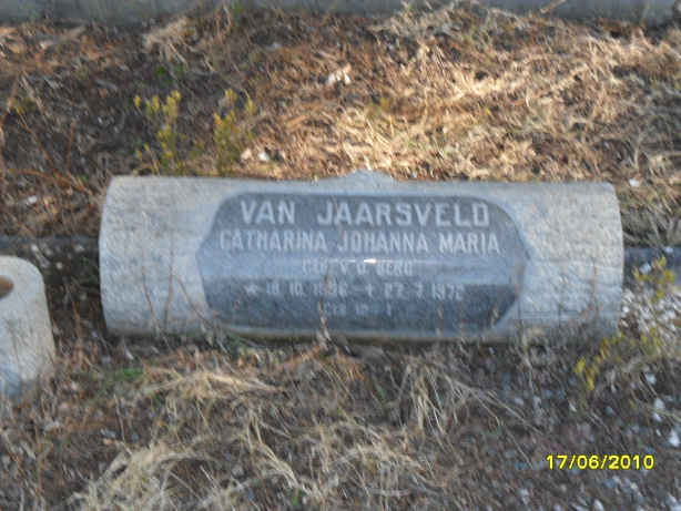 JAARSVELD Catharina Johanna Maria, van nee V.D.BERG 1896-1972