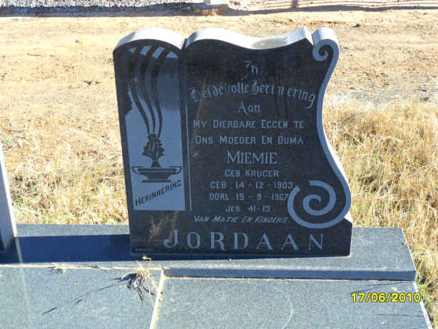 JORDAAN Miemie nee KRUGER 1903-1967