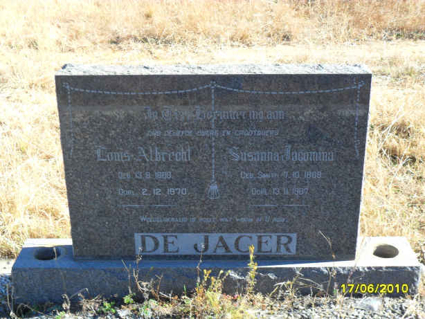 JAGER Louis Albrecht, de 1908-1970 &amp; Susanna Jacomina 1909-1987