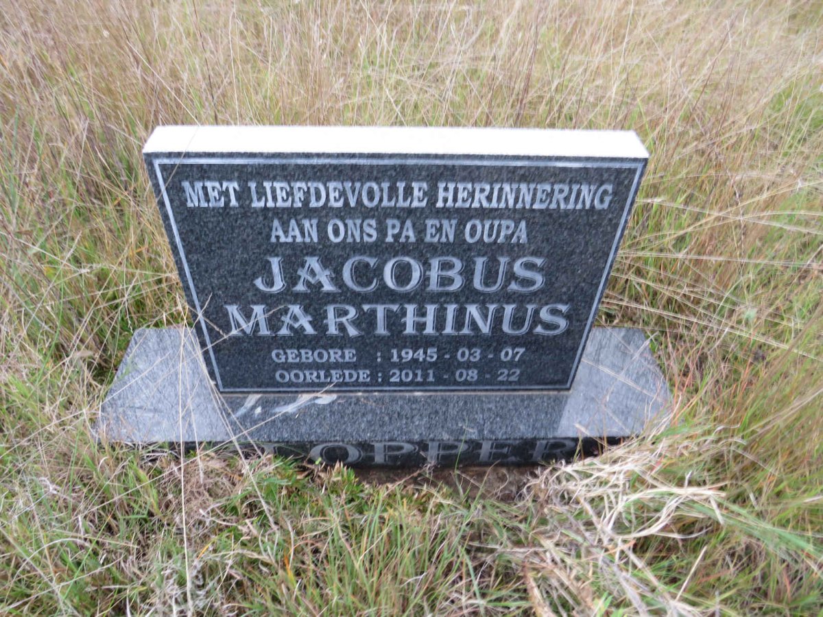KLOPPER Jacobus Marthinus 1945-2011