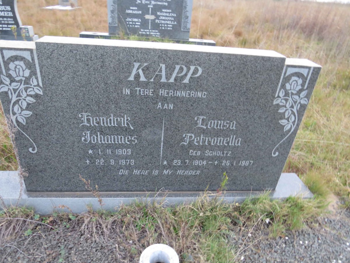 KAPP Hendrik Johannes 1903-1973 & Louisa Petronella SCHOLTZ 1904-1987