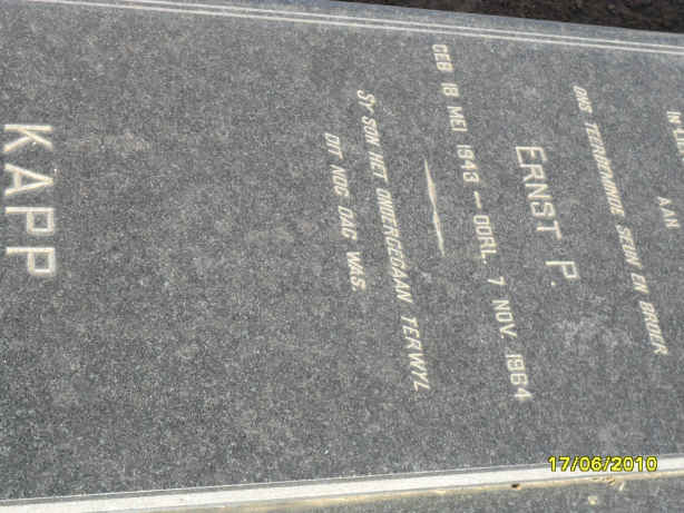 KAPP Ernst P. 1943-1964