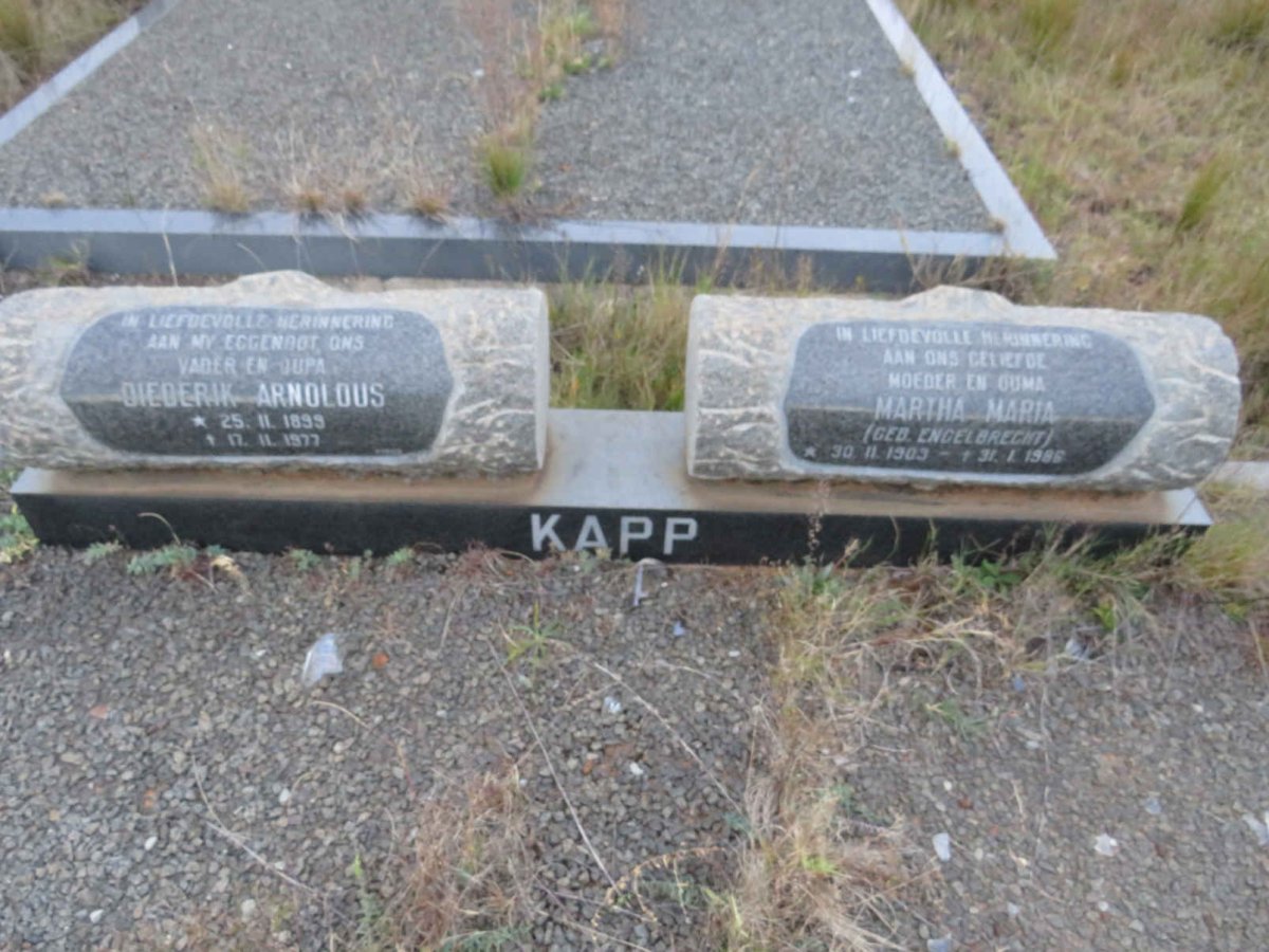 KAPP Diederik Arnoldus 1899-1977 & Martha Maria ENGELBRECHT 1903-1986 _1
