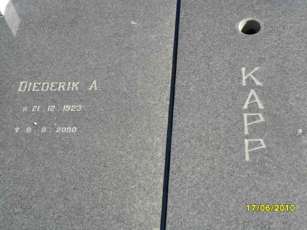 KAPP Diederik A. 1923-2000 &amp; Salomina M. D. PRINSLOO 1926-1981 _1