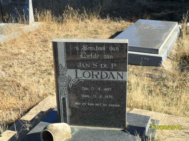 LORDAN Jan S. du P. 1897-1970