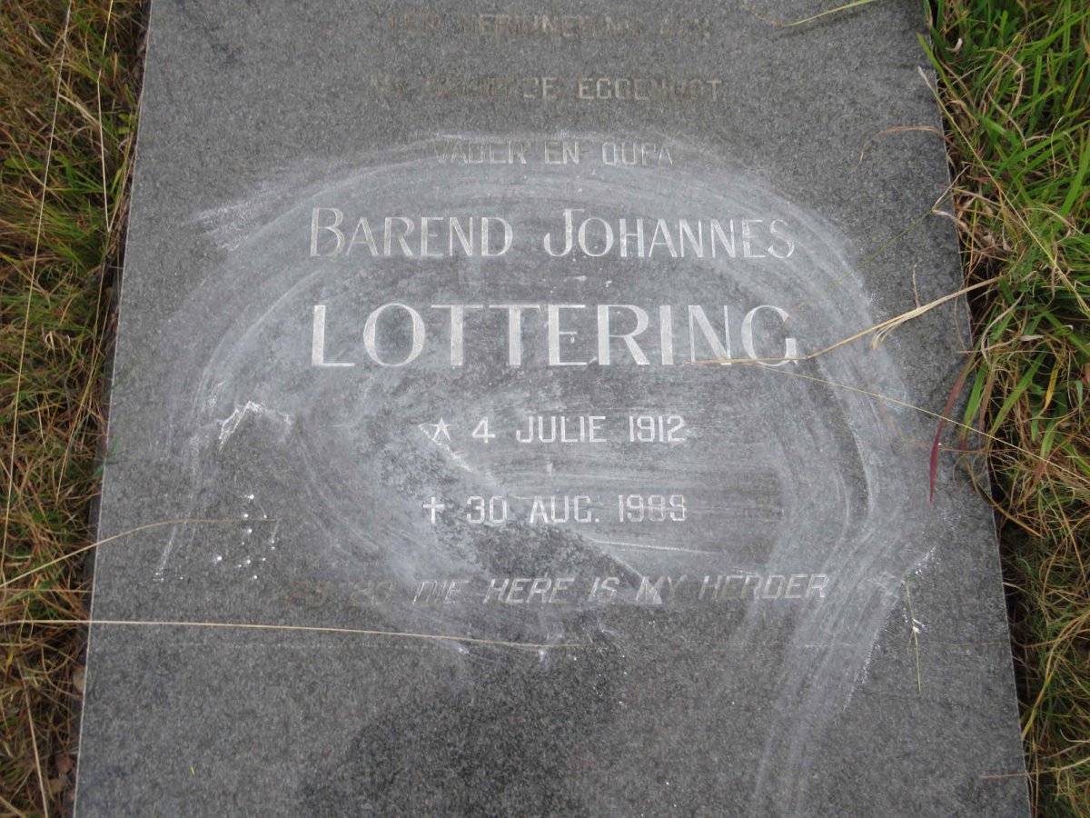 LOTTERING Barend Johannes 1912-1989