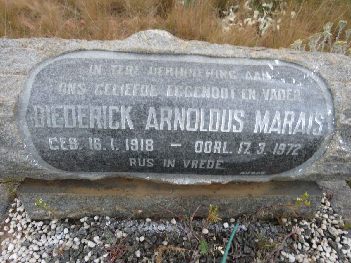 MARAIS Diederick Arnoldus 1918-1972