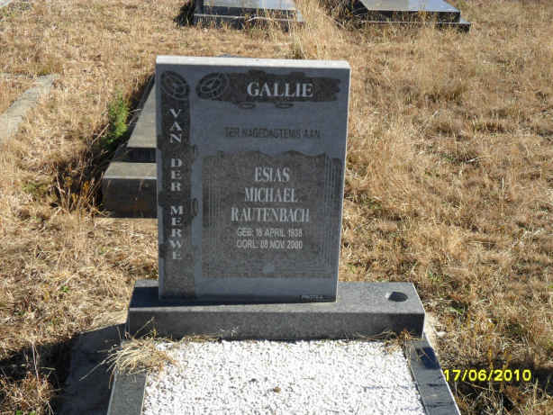 MERWE Esias Michael Rautenbach, van der 1934-2000