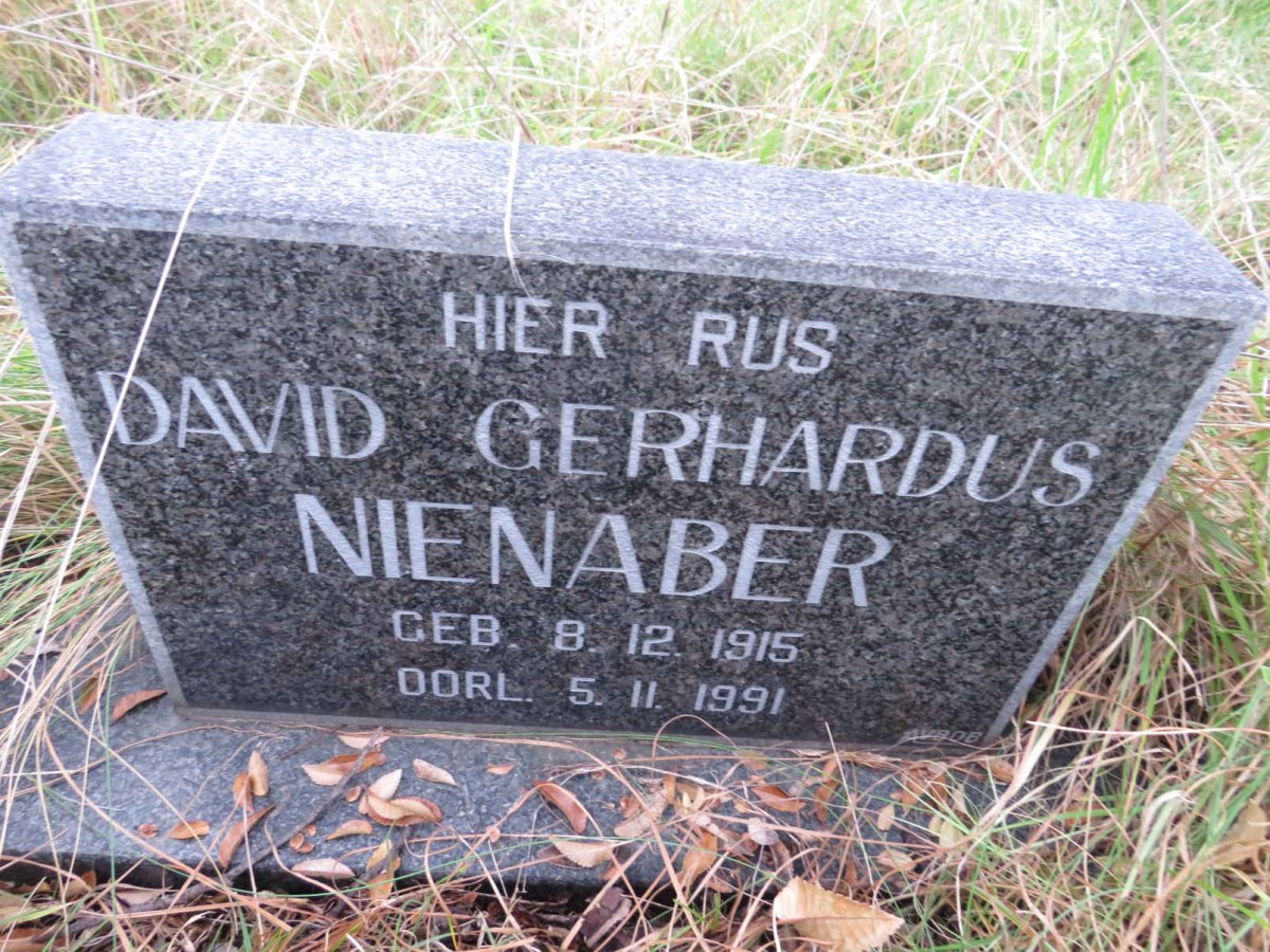 NIENABER David Gerhardus 1915-1991