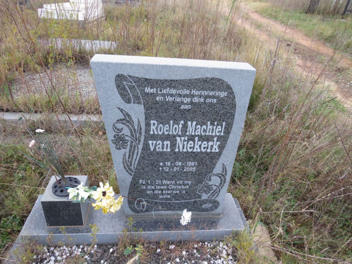 NIEKERK Roelof Machiel, van 1961-2005