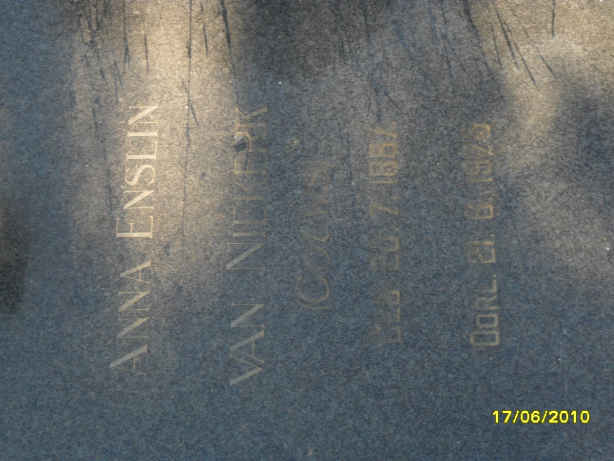 NIEKERK Anna Enslin, van 1887-19??