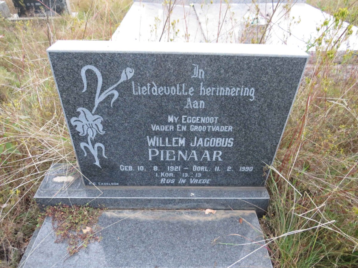 PIENAAR Willem Jacobus 1921-1990