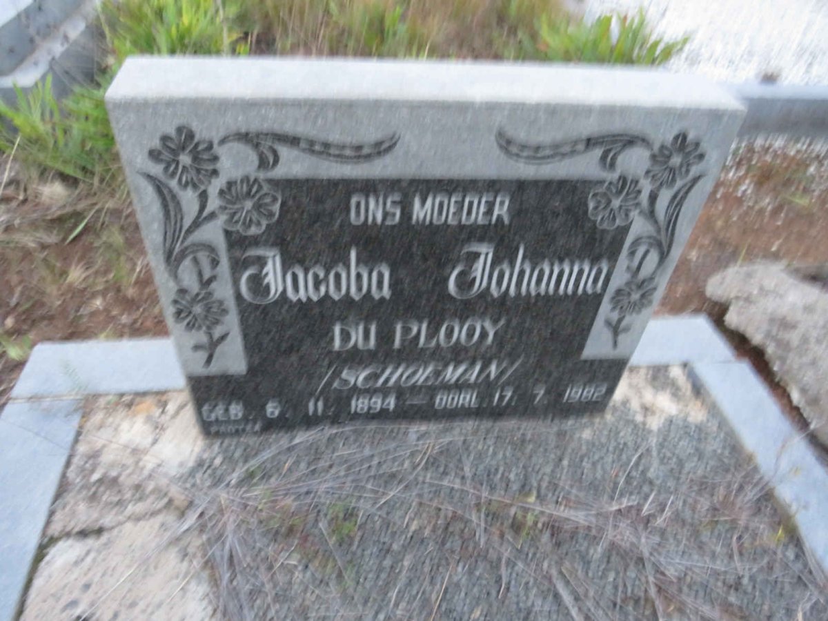 PLOOY Jacoba Johanna, du nee SCHOEMAN 1894-1982