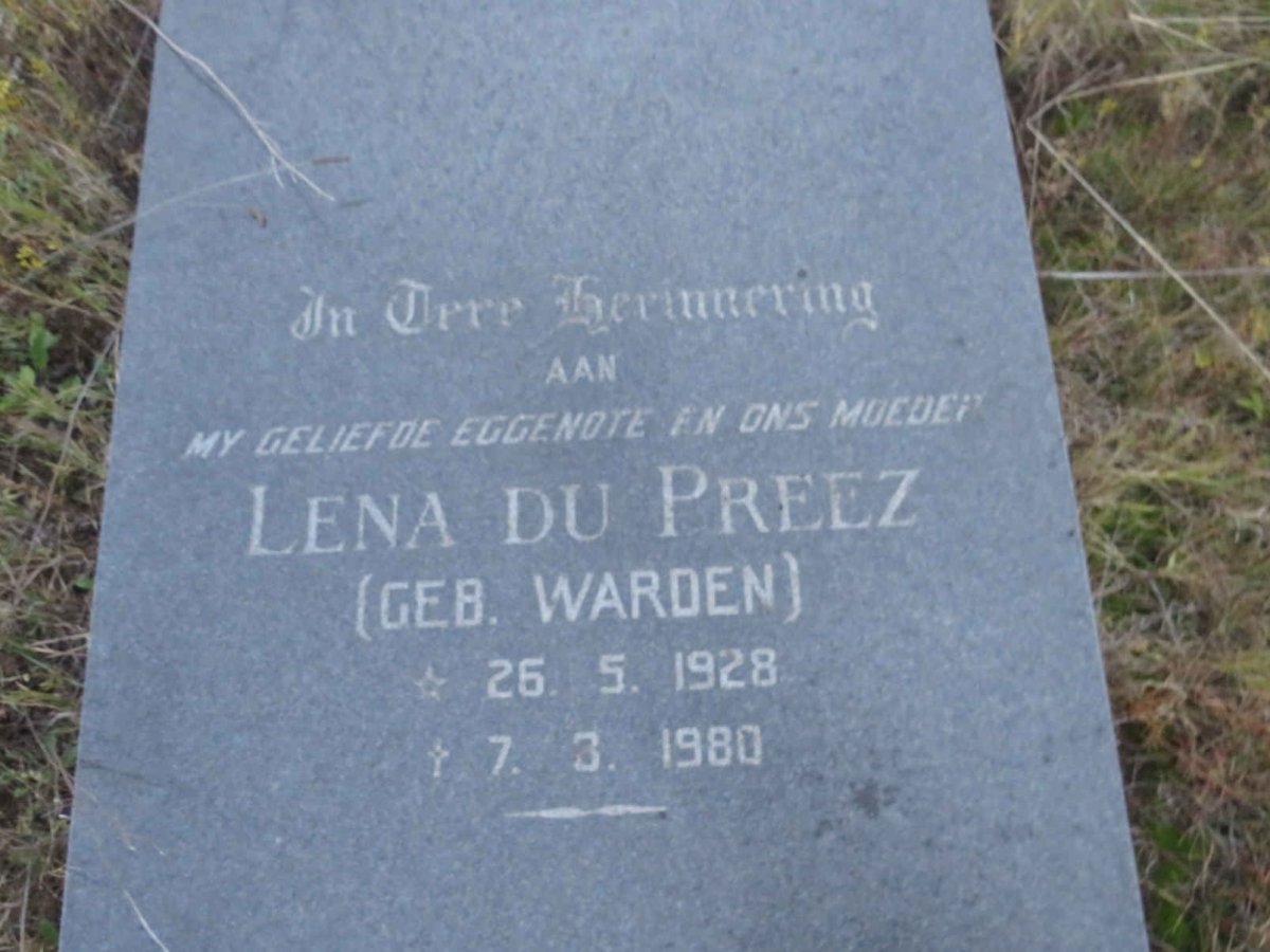 PREEZ Lena, du nee WARDEN 1928-1980