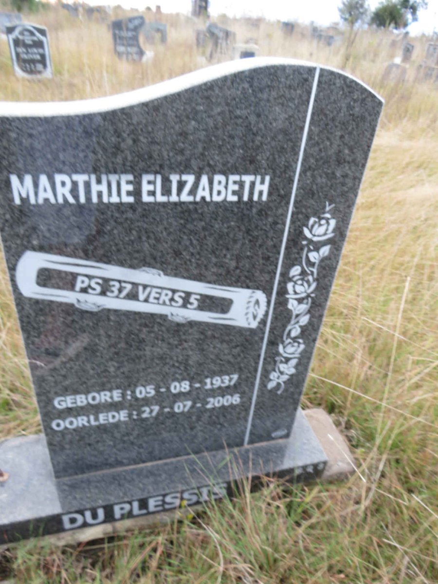 PLESSIS Marthie Elizabeth, du 1937-2006