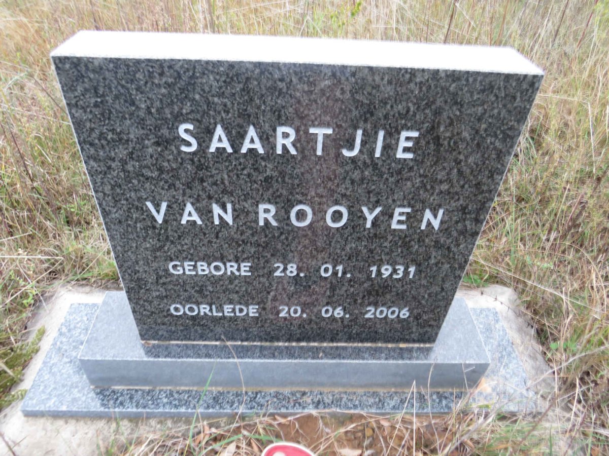 ROOYEN Saartjie, van 1931-2006