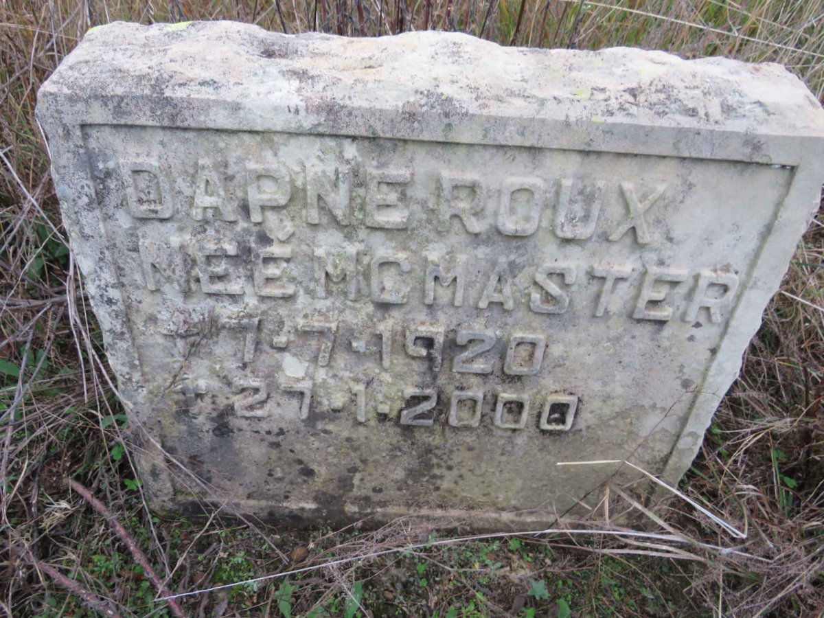 ROUX Daphne nee MCMASTER 1920-2000
