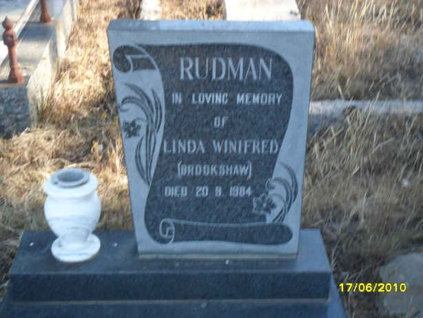 RUDMAN Linda Winifred nee BROOKSHAW  -1984