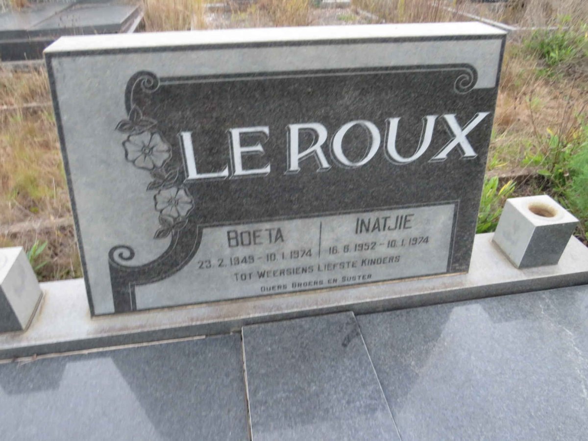 ROUX Boeta, le 1949-1974 :: LE ROUX Inatjie 1952-1974