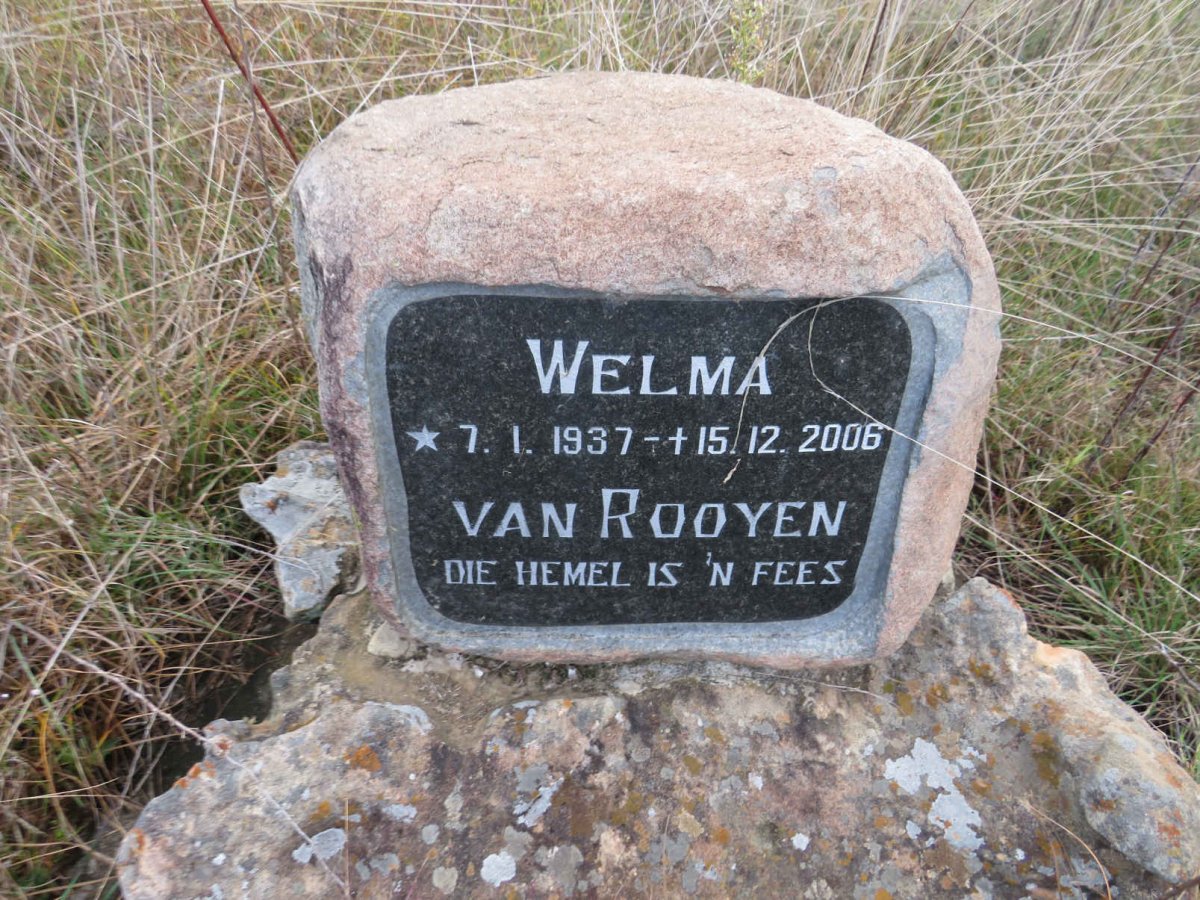 ROOYEN Welma, van 1937-2006