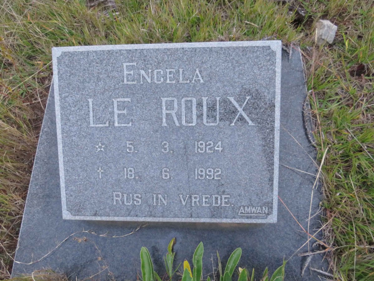 ROUX Engela, le 1924-1992